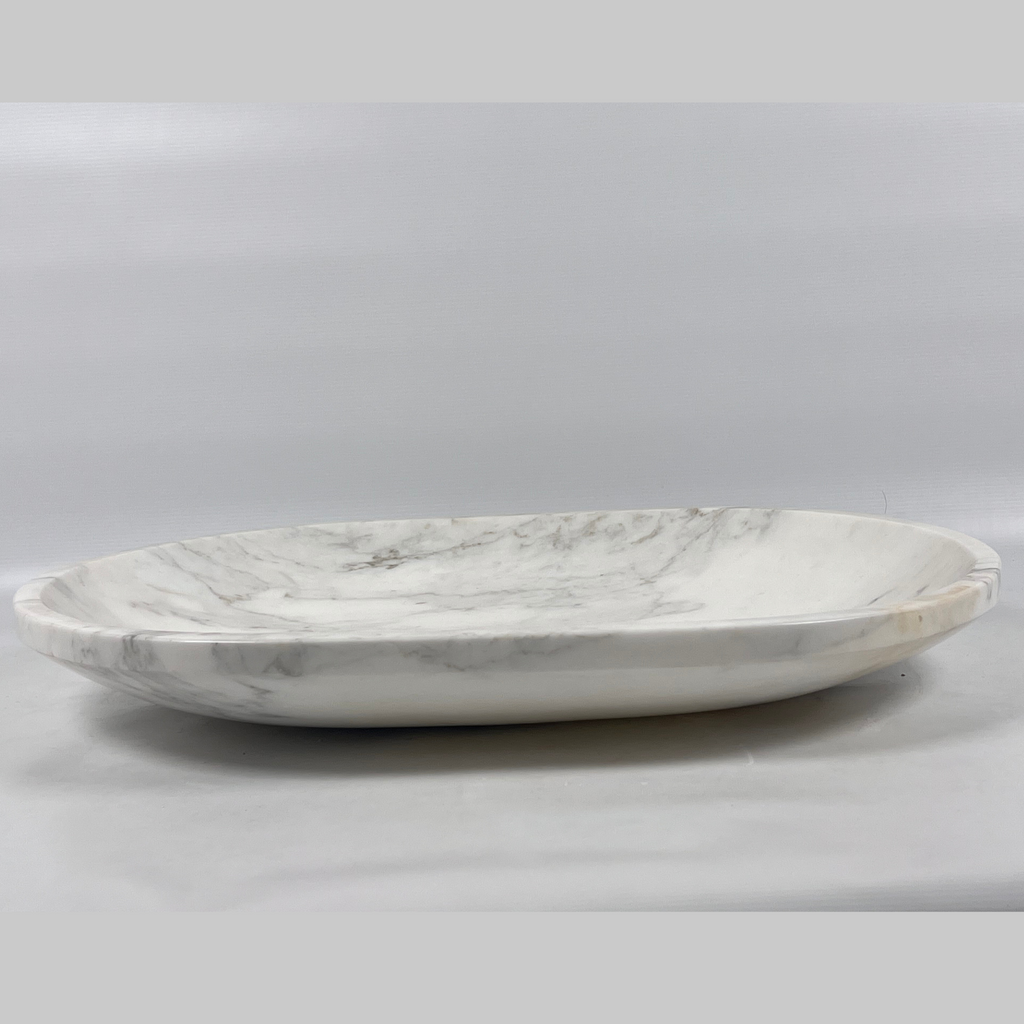 Veined Oval Marble Sink