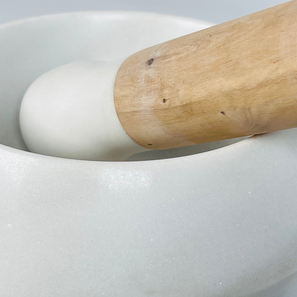 Wood Handle Mortar & pestle