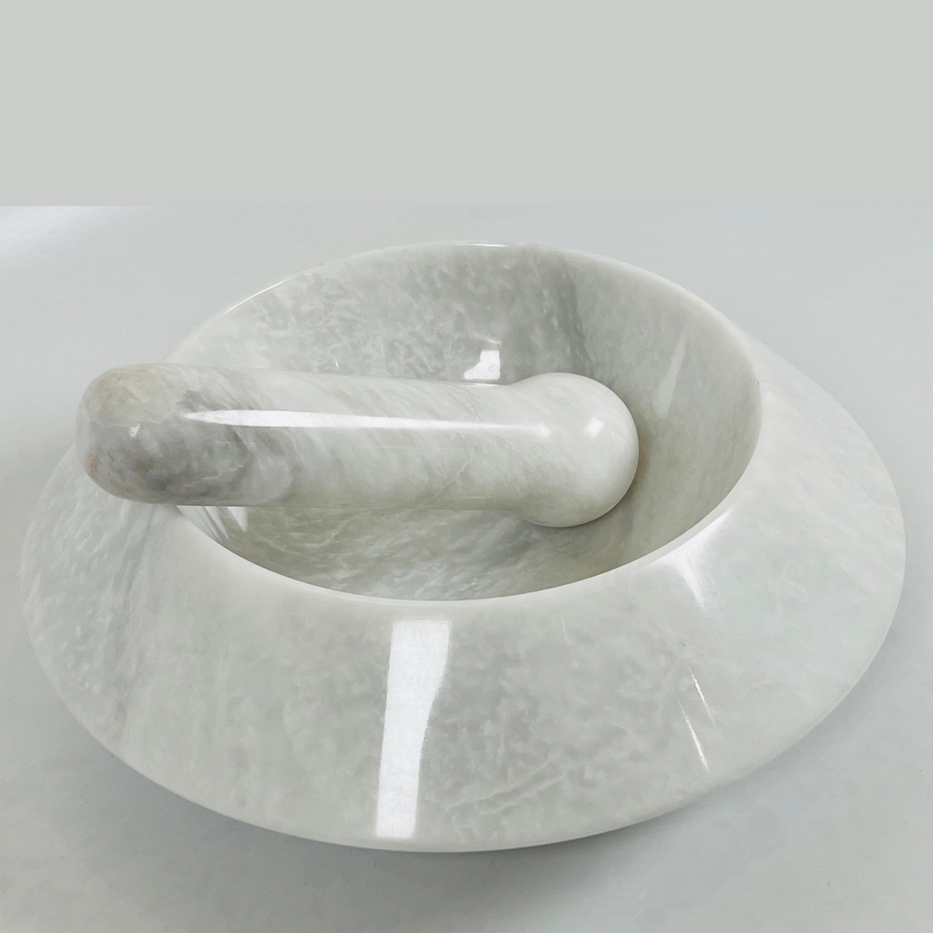 Light Grey Mortar & pestle