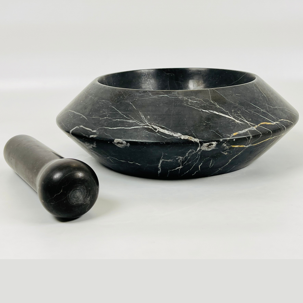 Deep Black Mortar & pestle