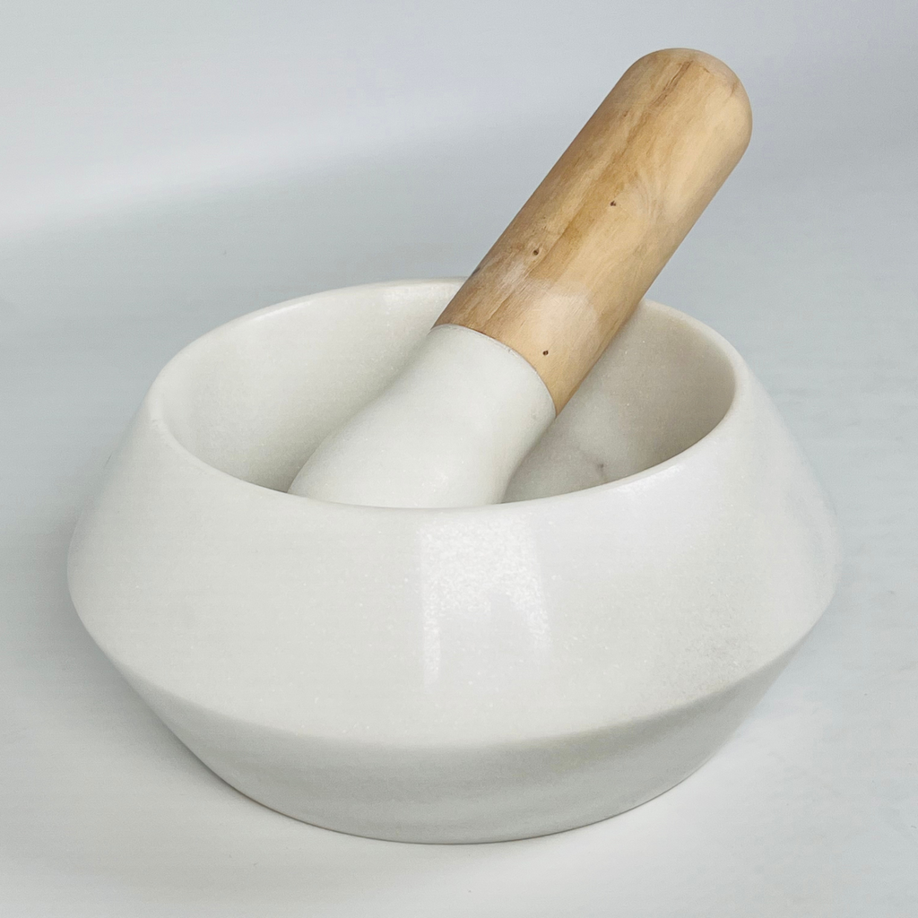 Wood Handle Mortar & pestle