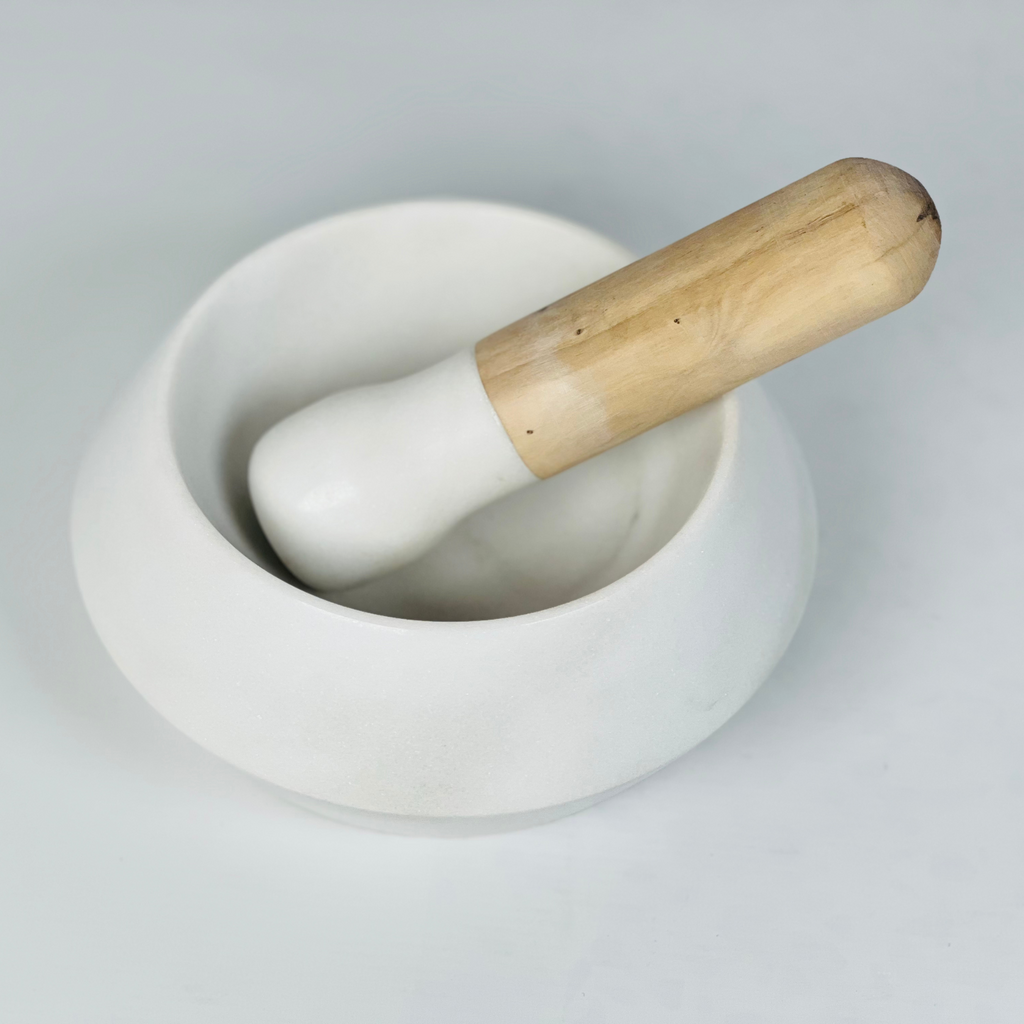 Wood Handle Mortar & pestle