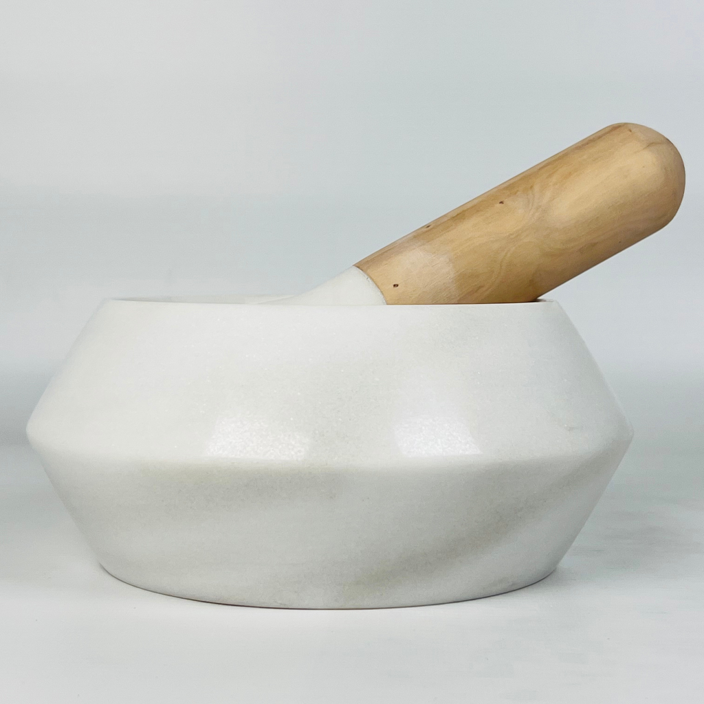 Wood Handle Mortar & pestle