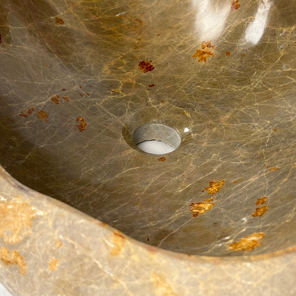 Gold speck River Stone sink