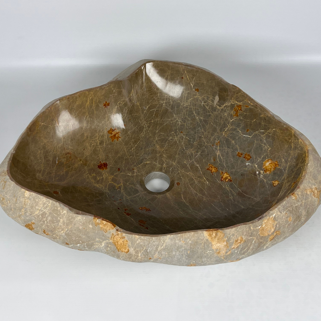 Gold speck River Stone sink