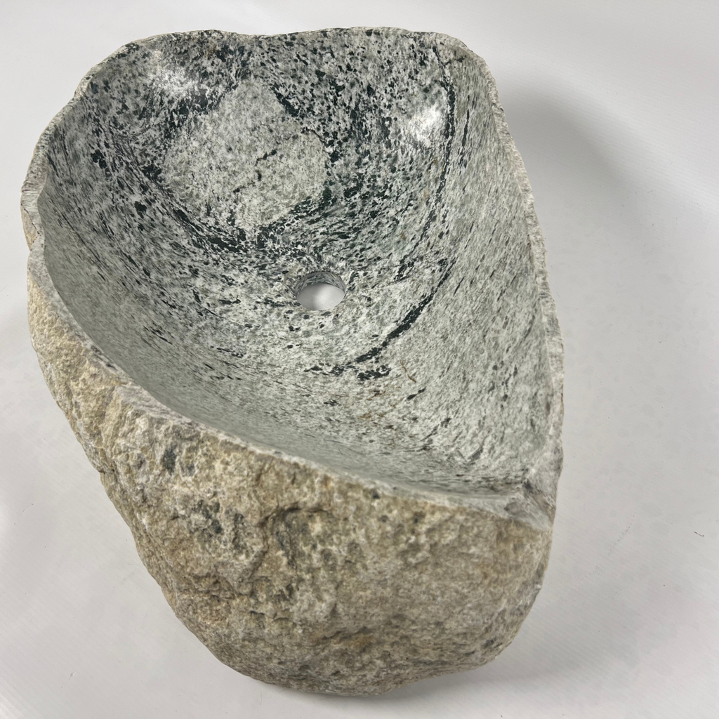 Grey Speckled River Stone Sink