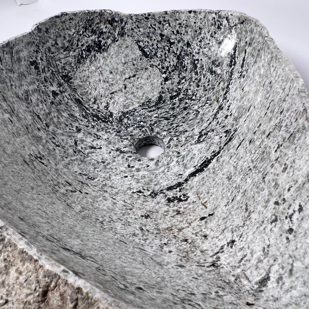 Grey Speckled River Stone Sink