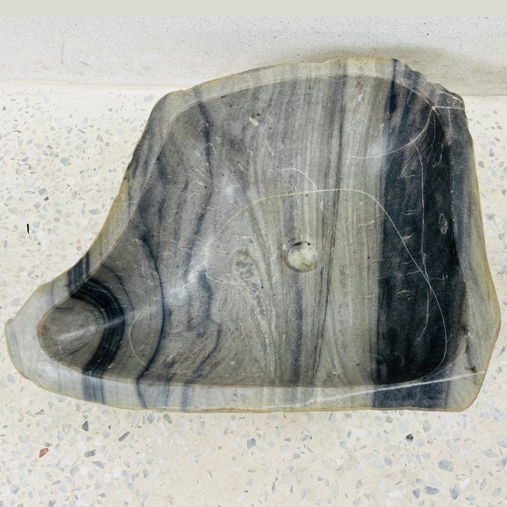 Grey Shaded River Stone Sink