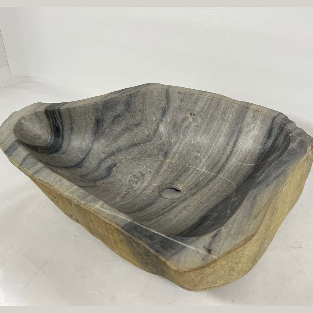 Grey Shaded River Stone Sink