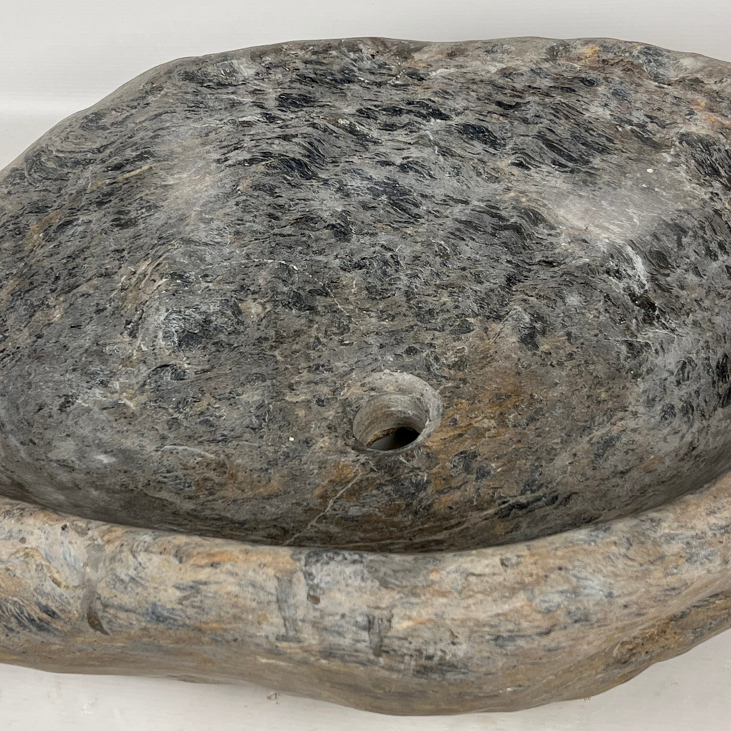 Deep Blue Webbed River Stone Sink