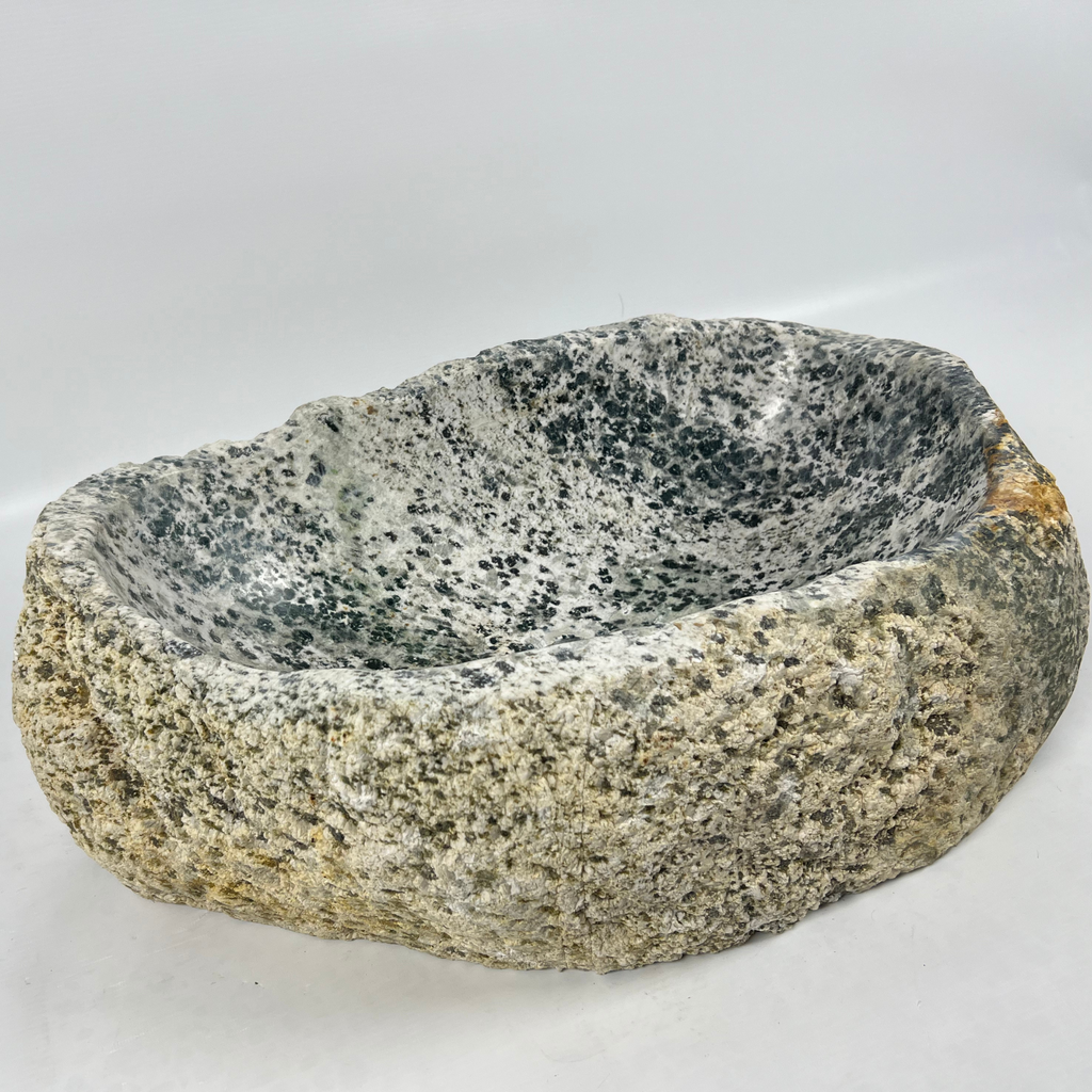 Black Brushed River Stone Sink