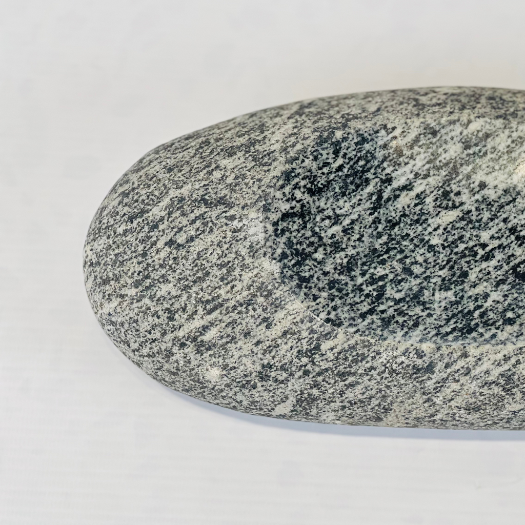 River Stone White Grazed Soap Dish