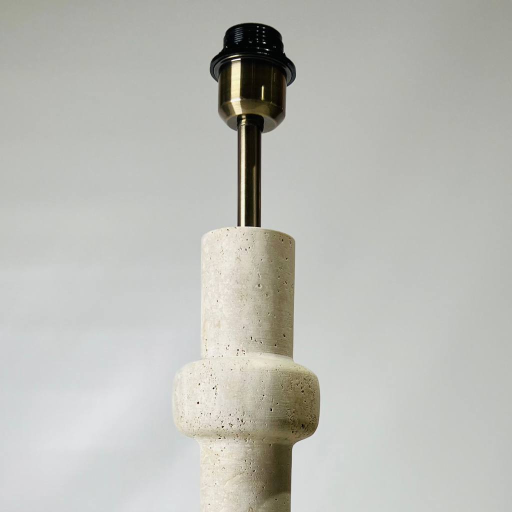 Bottled Bottom Travertine Table Lamp