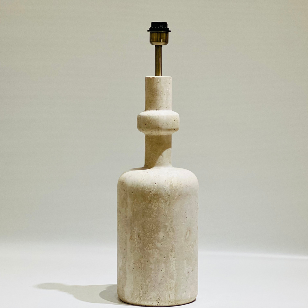 Bottled Bottom Travertine Table Lamp