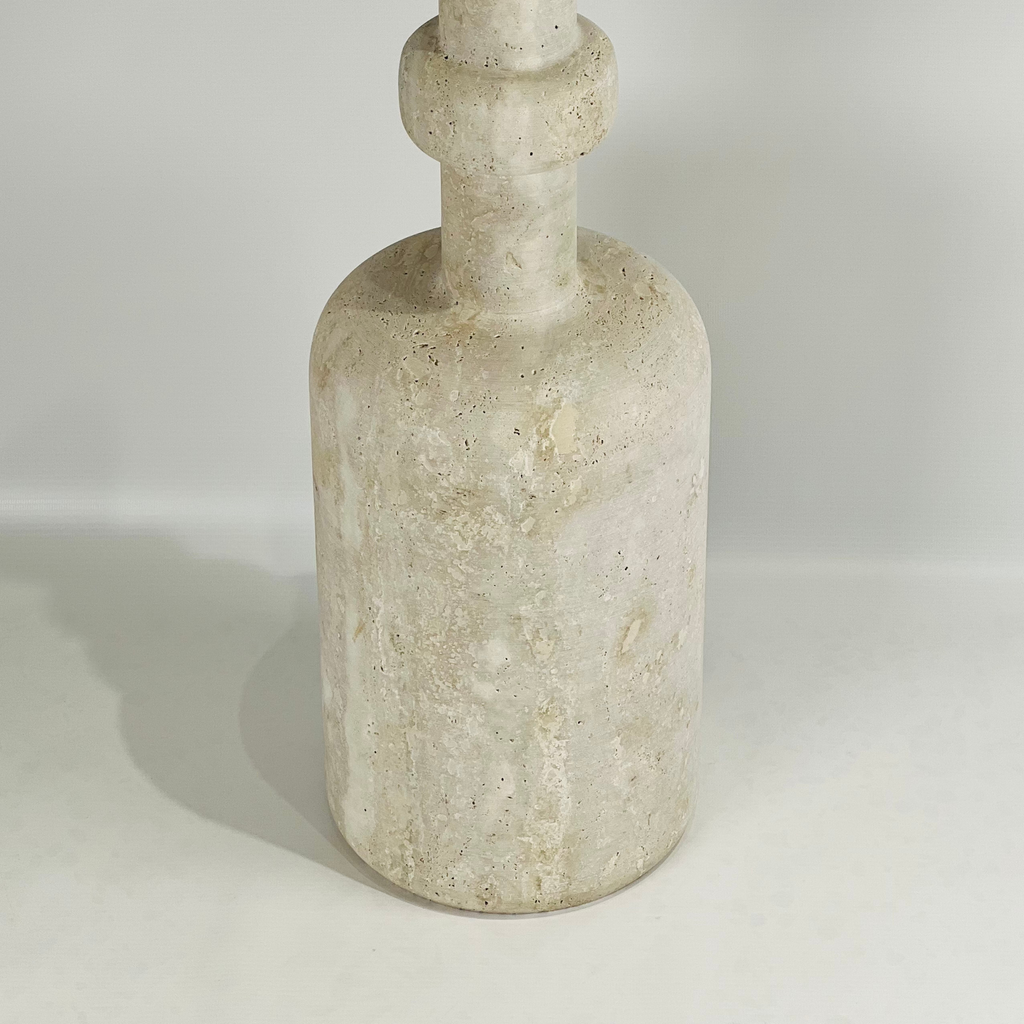 Bottled Bottom Travertine Table Lamp