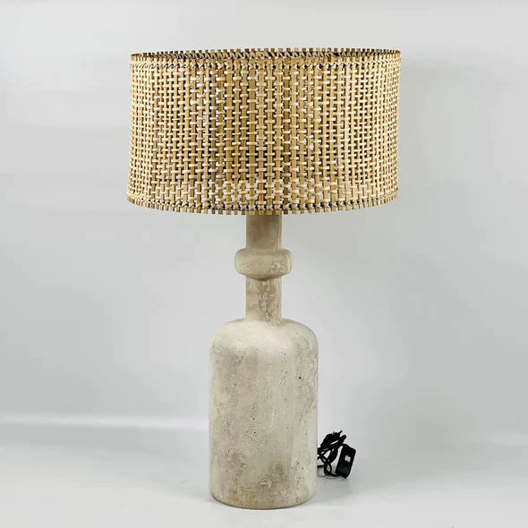 Bottled Bottom Travertine Table Lamp