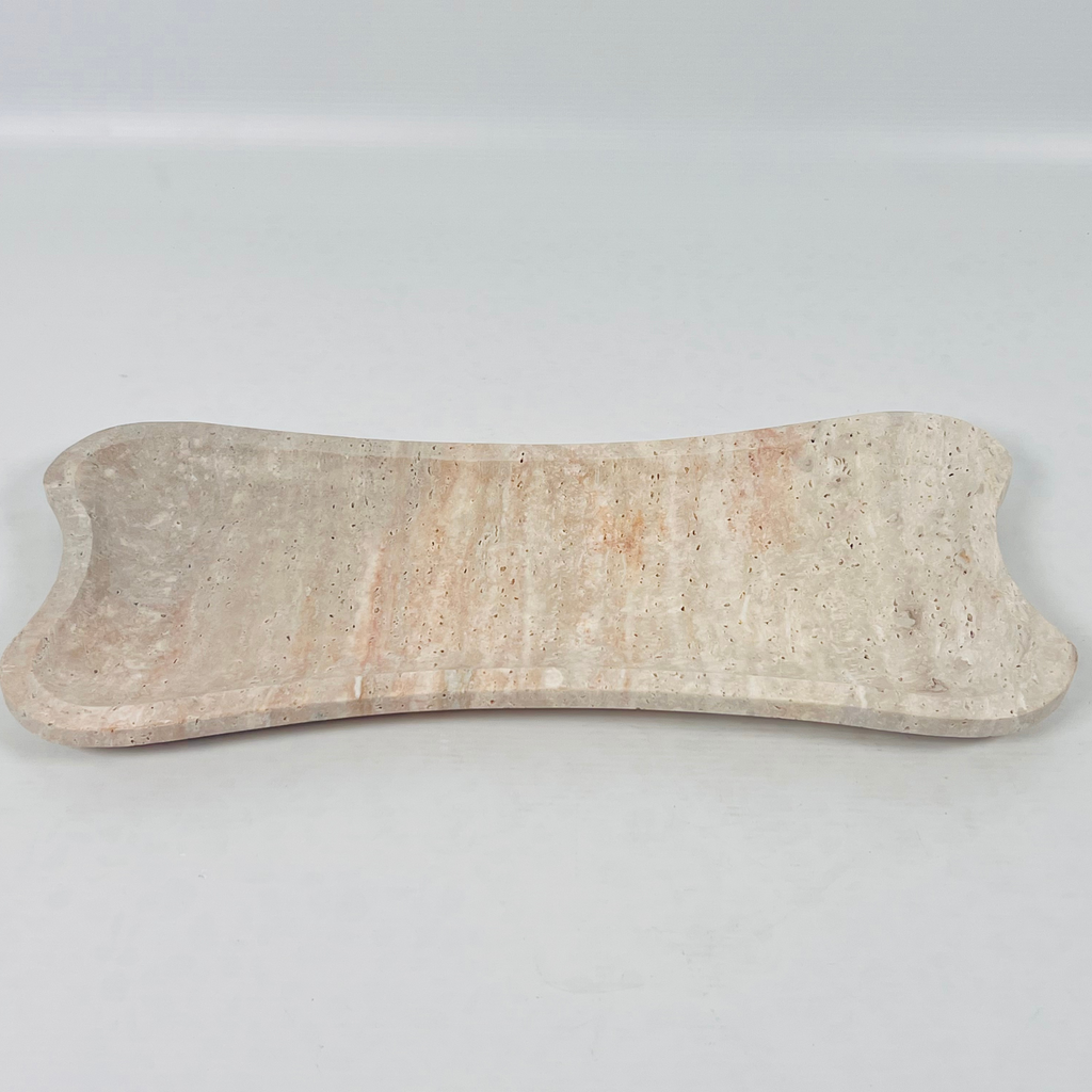 Travertine Wishbone Streaked Tray