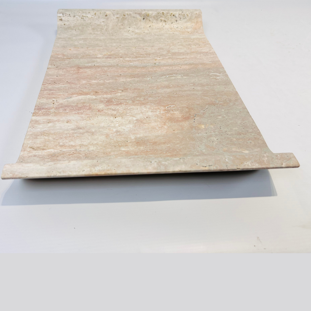 Travertine Curved Tray (Large)