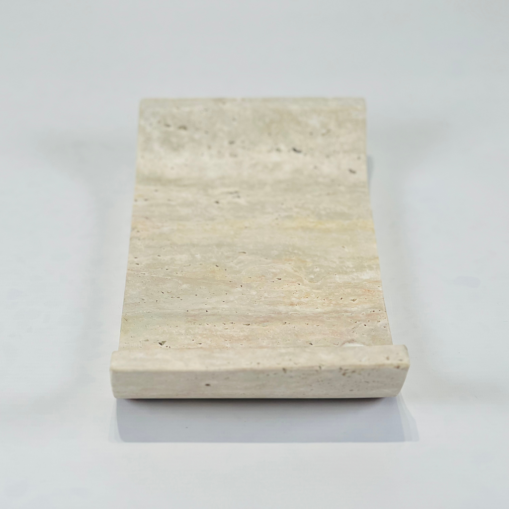 Travertine Curved Tray (Small)