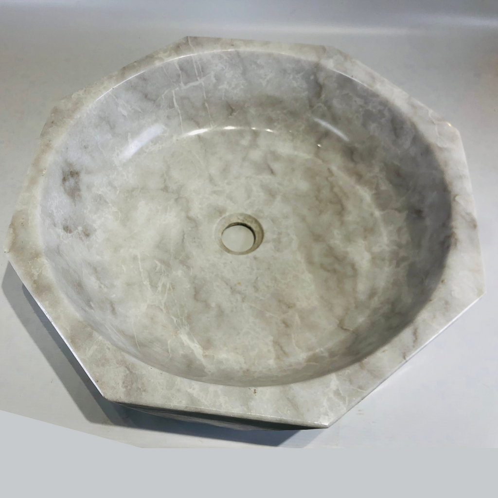 Grey Octagon Marble Sink