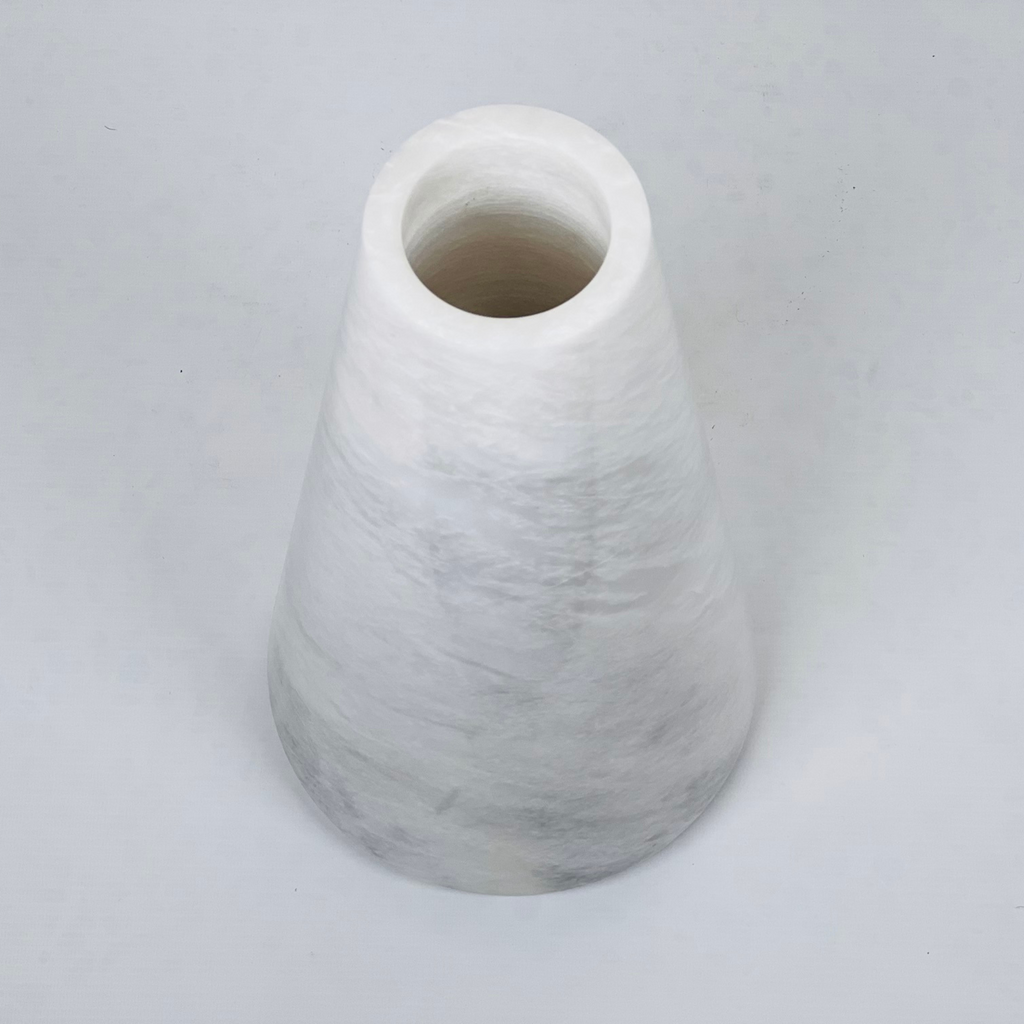 Funnel Grey Streaked Vase