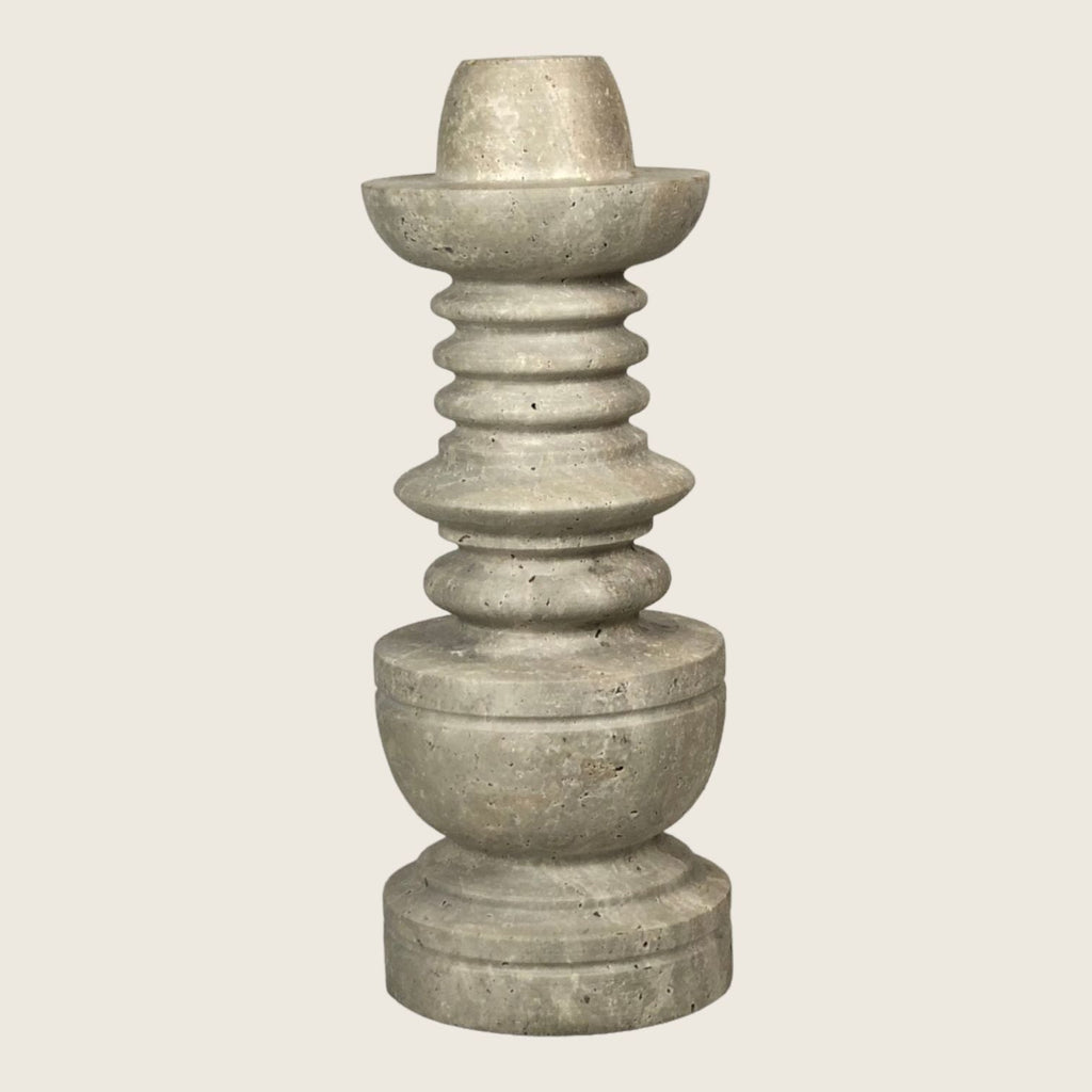 Rings of Hope Travertine Candle Stand