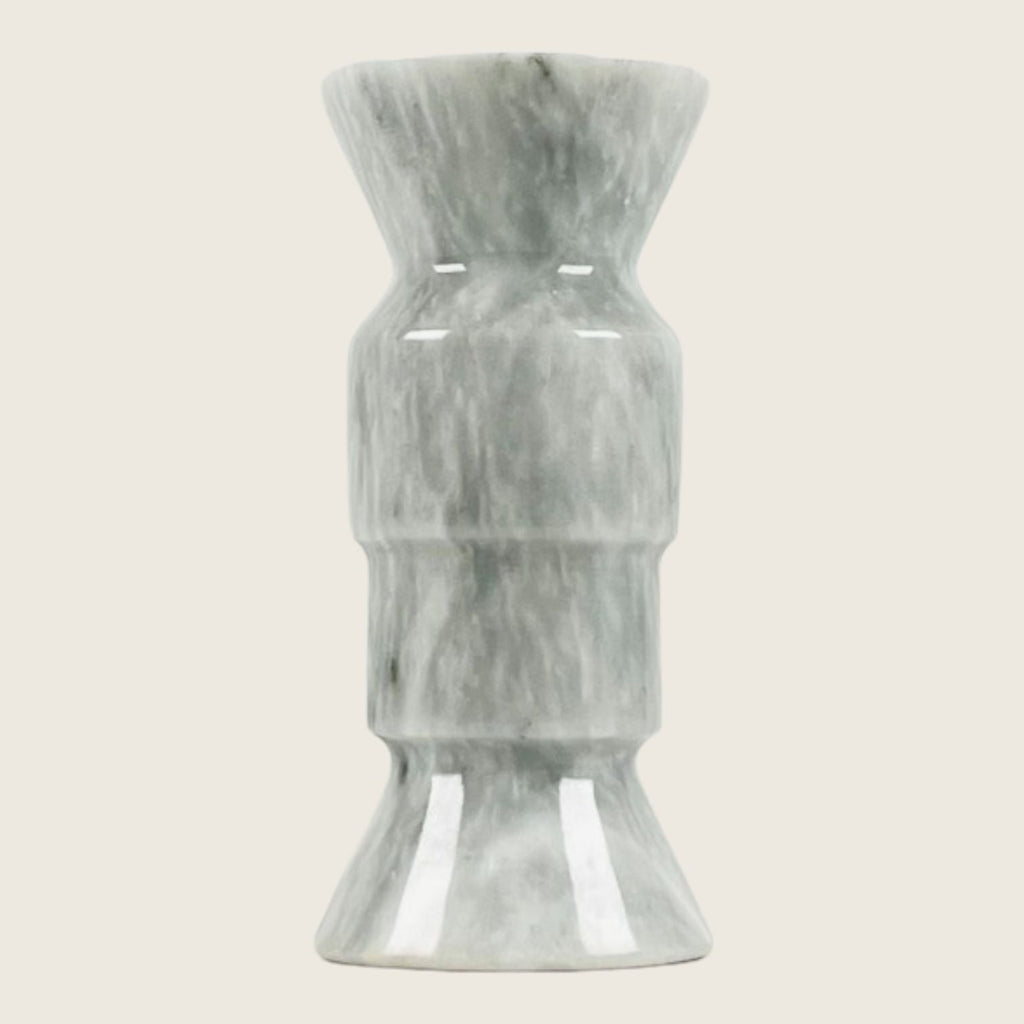 Pawn Grey Streaked Marble Candle Stand