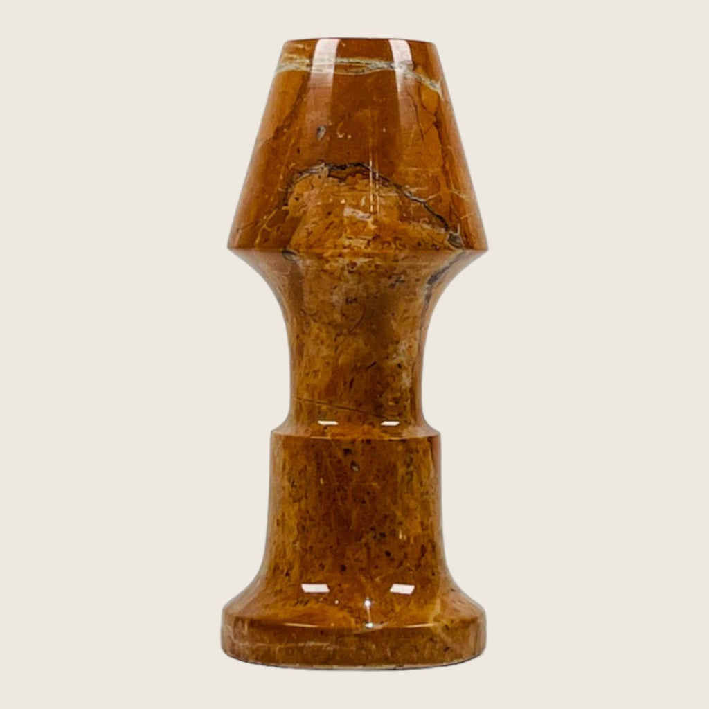 Cone Head Rare Alicante Marble Candle Stand