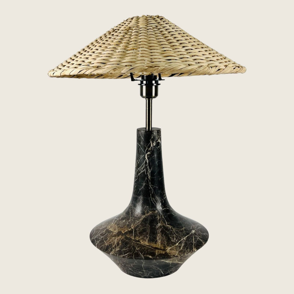 Bulged Saucer Black Table Lamp