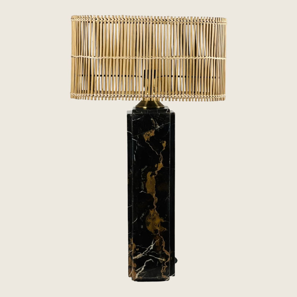 Rectangle Gold Streaked Table Lamp