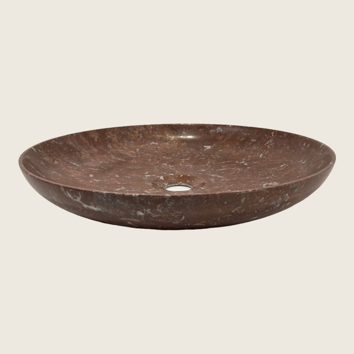 Red Round Marble Sink Noon & Co. Designs International