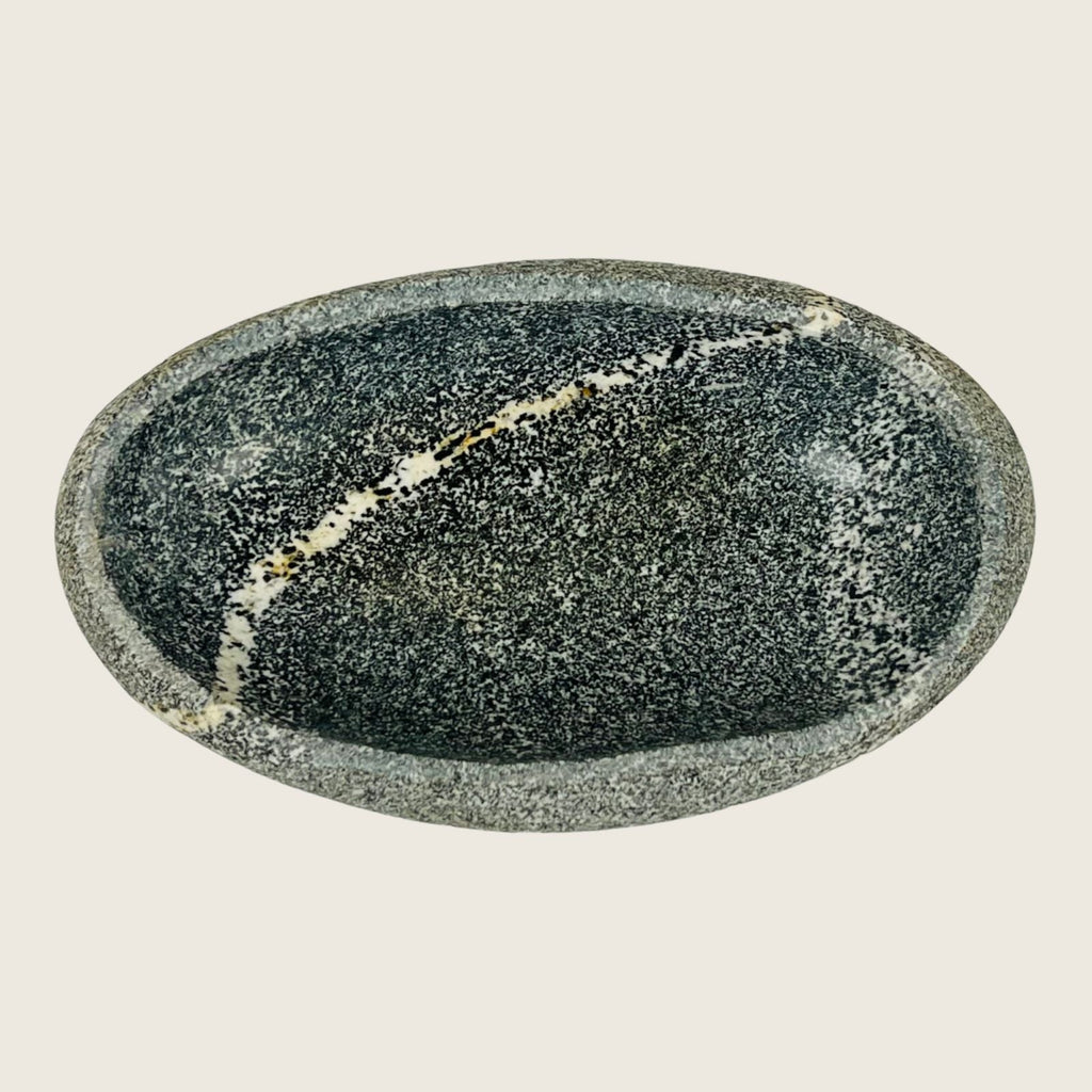 One Line River Stone Serving Bowl