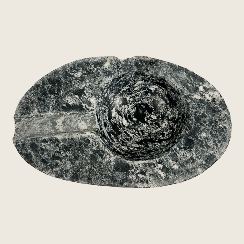 River Stone White Blotched Ash Tray