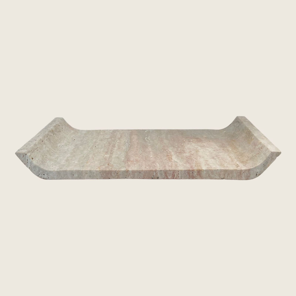 Travertine Curved Tray (Large)