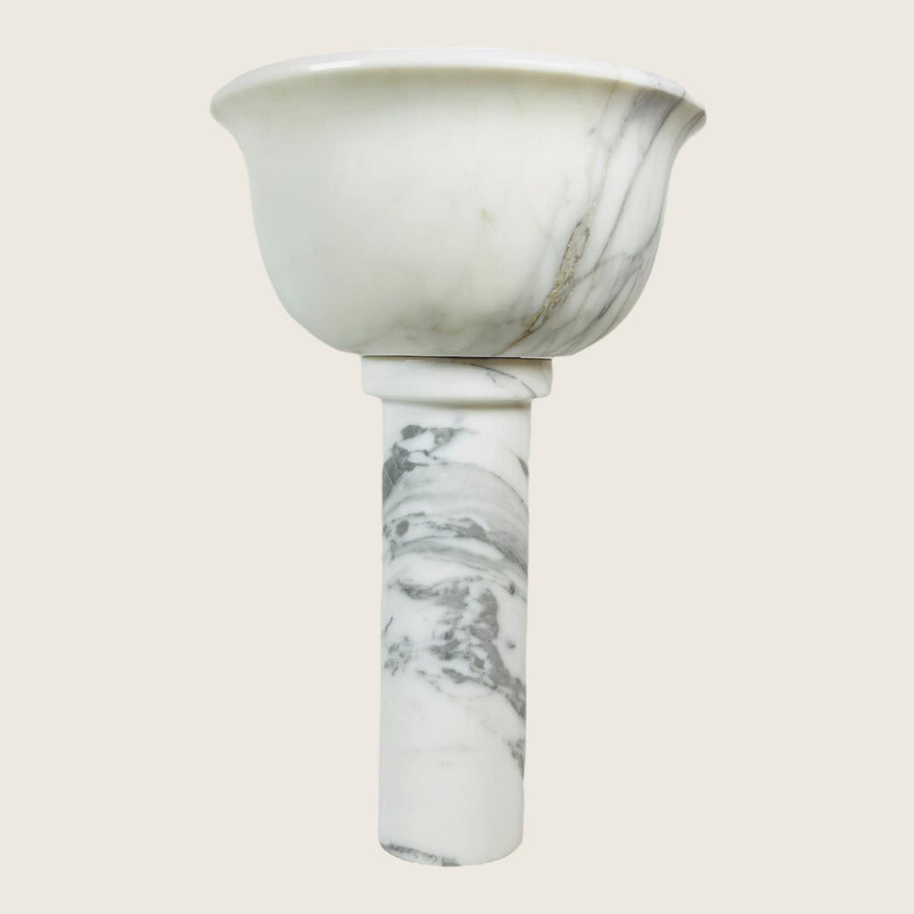 Cauldron Topped Marble Table Lamp