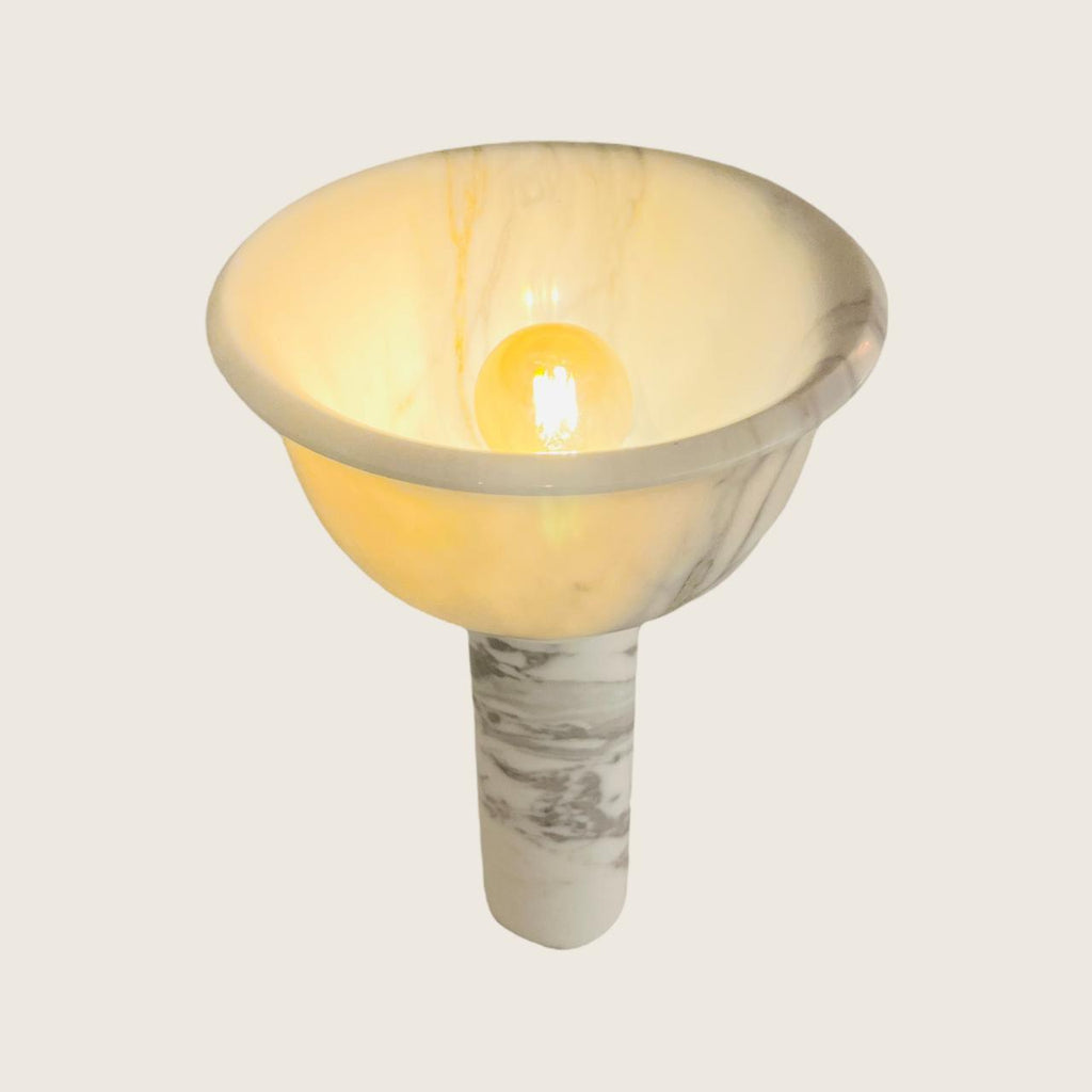 Cauldron Topped Marble Table Lamp