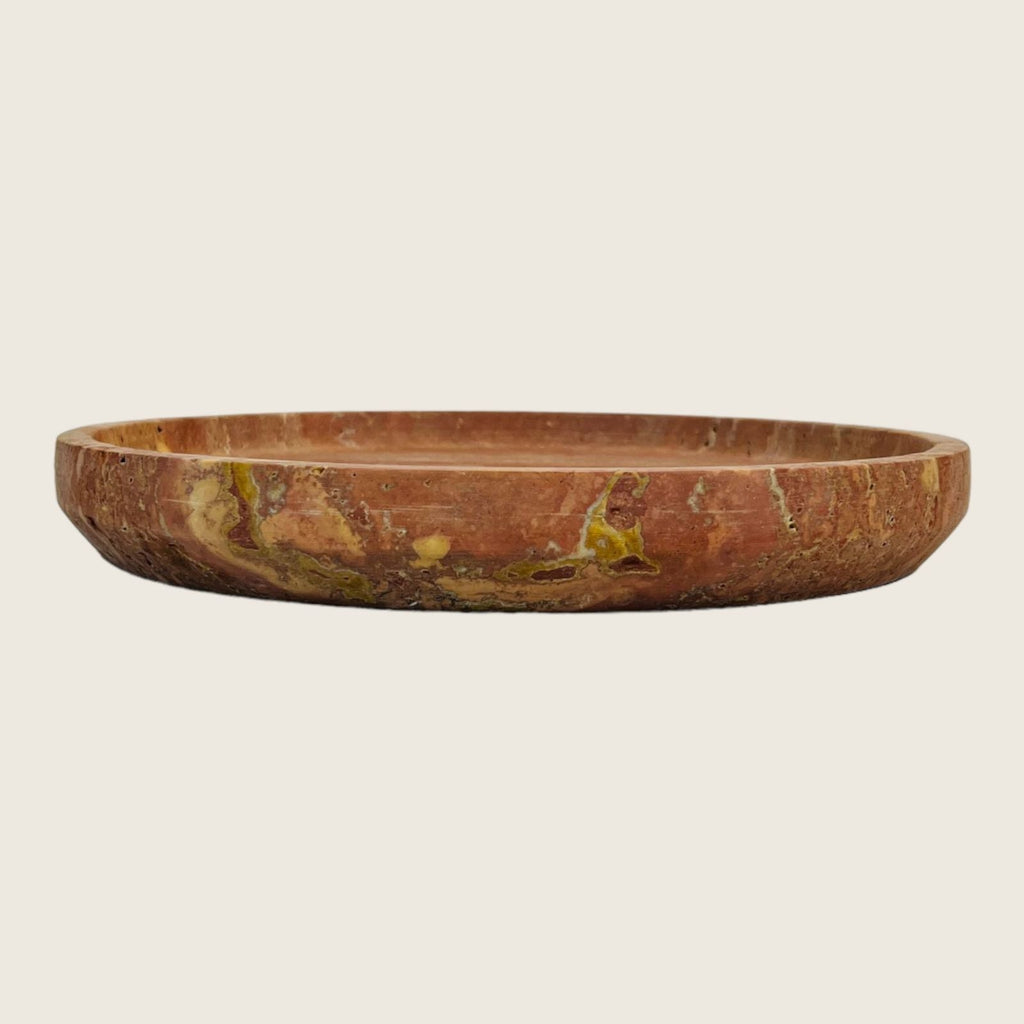 Red Travertine Plate