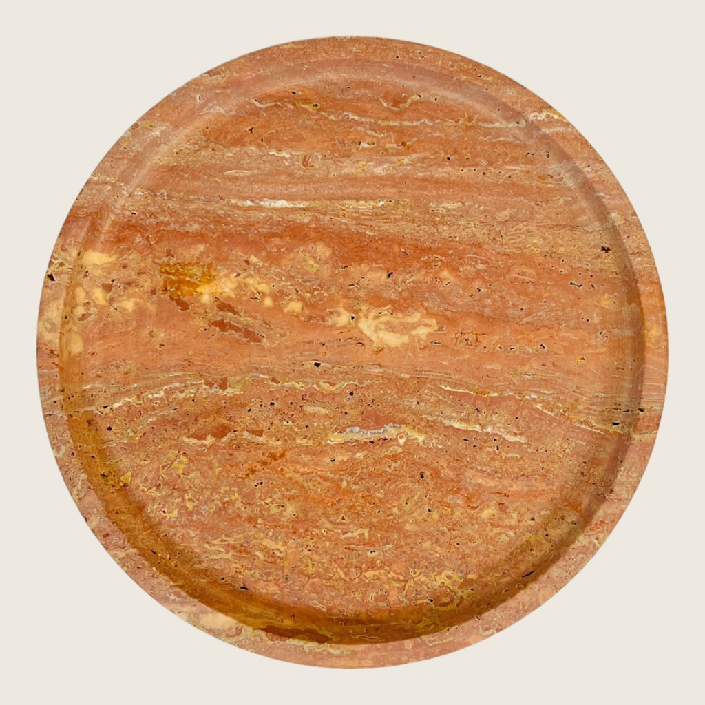 Red Travertine Plate