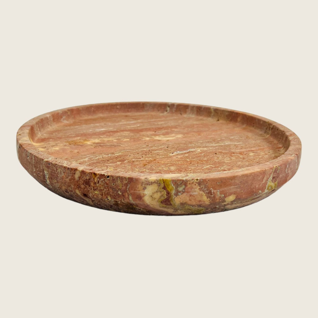 Red Travertine Plate