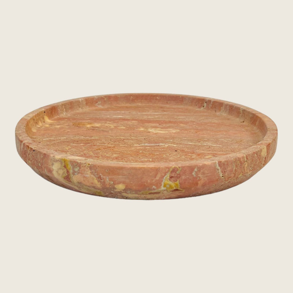 Red Travertine Plate