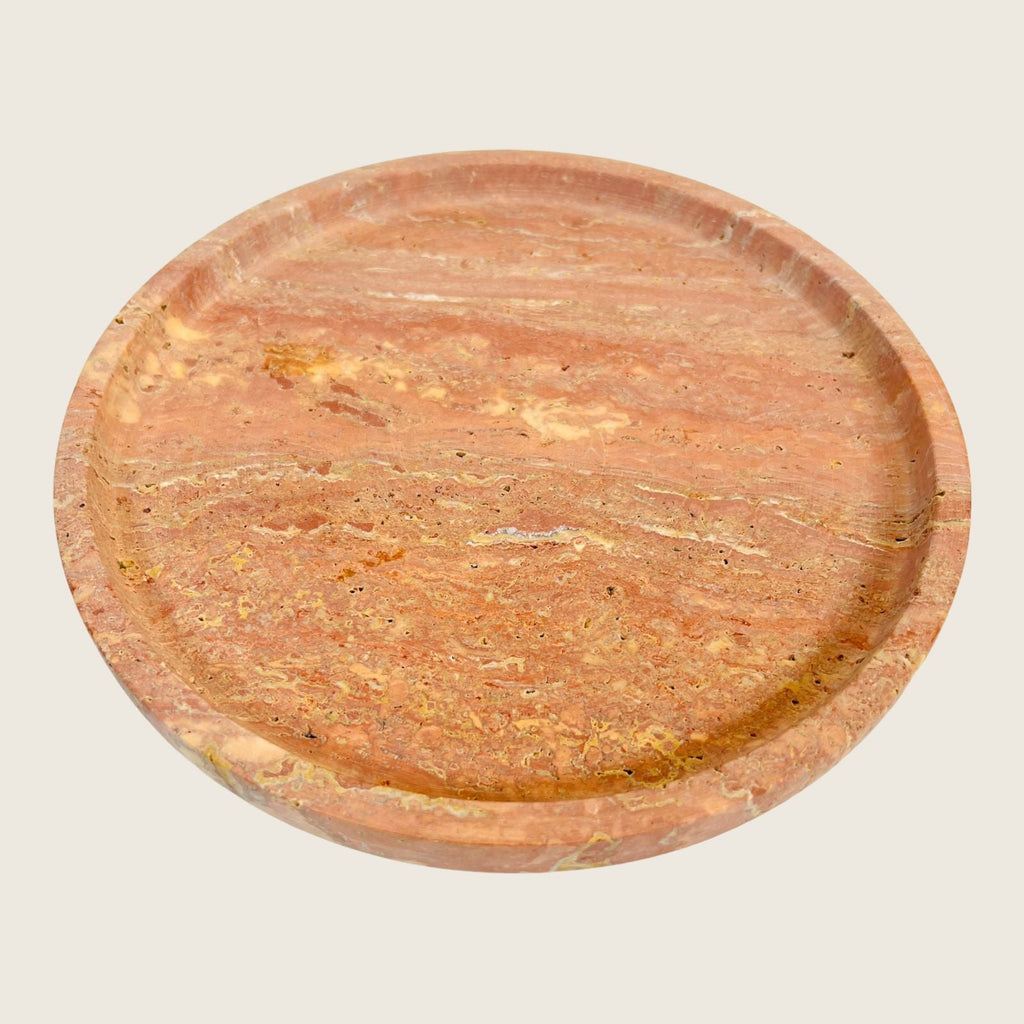 Red Travertine Plate