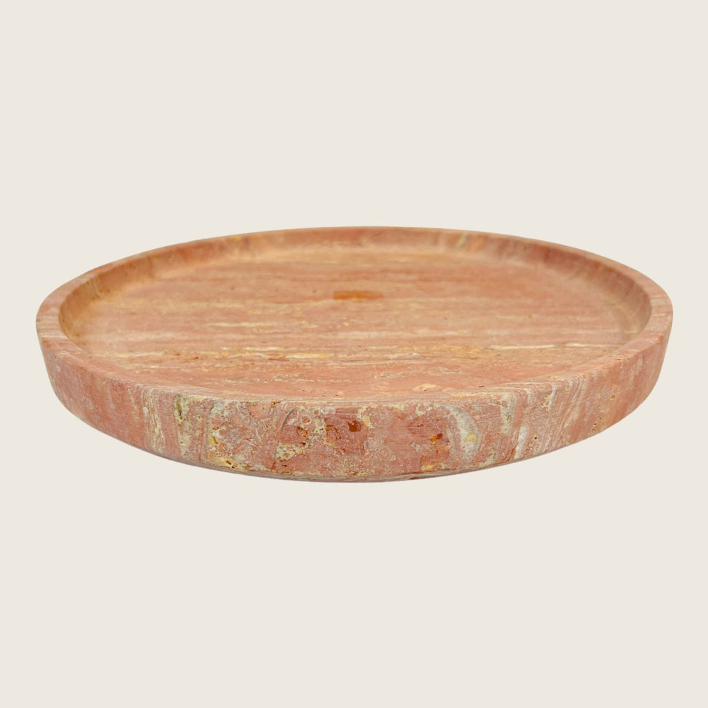 Red Travertine Plate