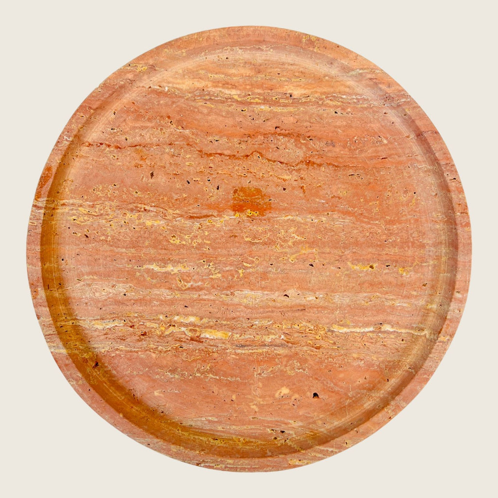 Red Travertine Plate