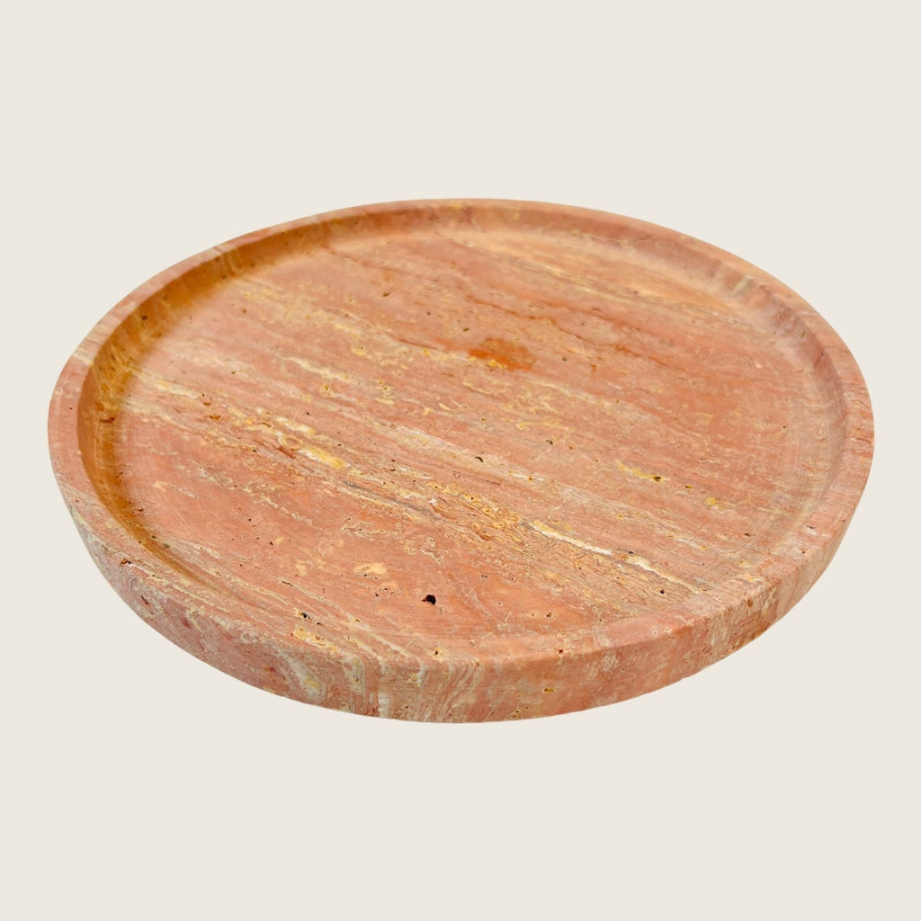 Red Travertine Plate