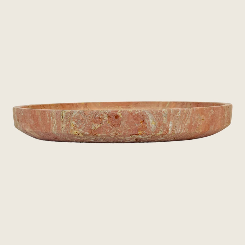 Red Travertine Plate