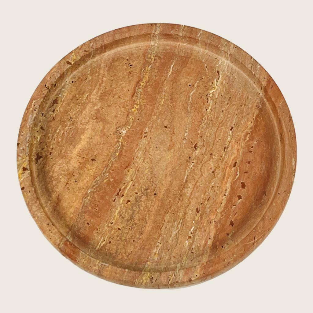 Red Travertine Plate