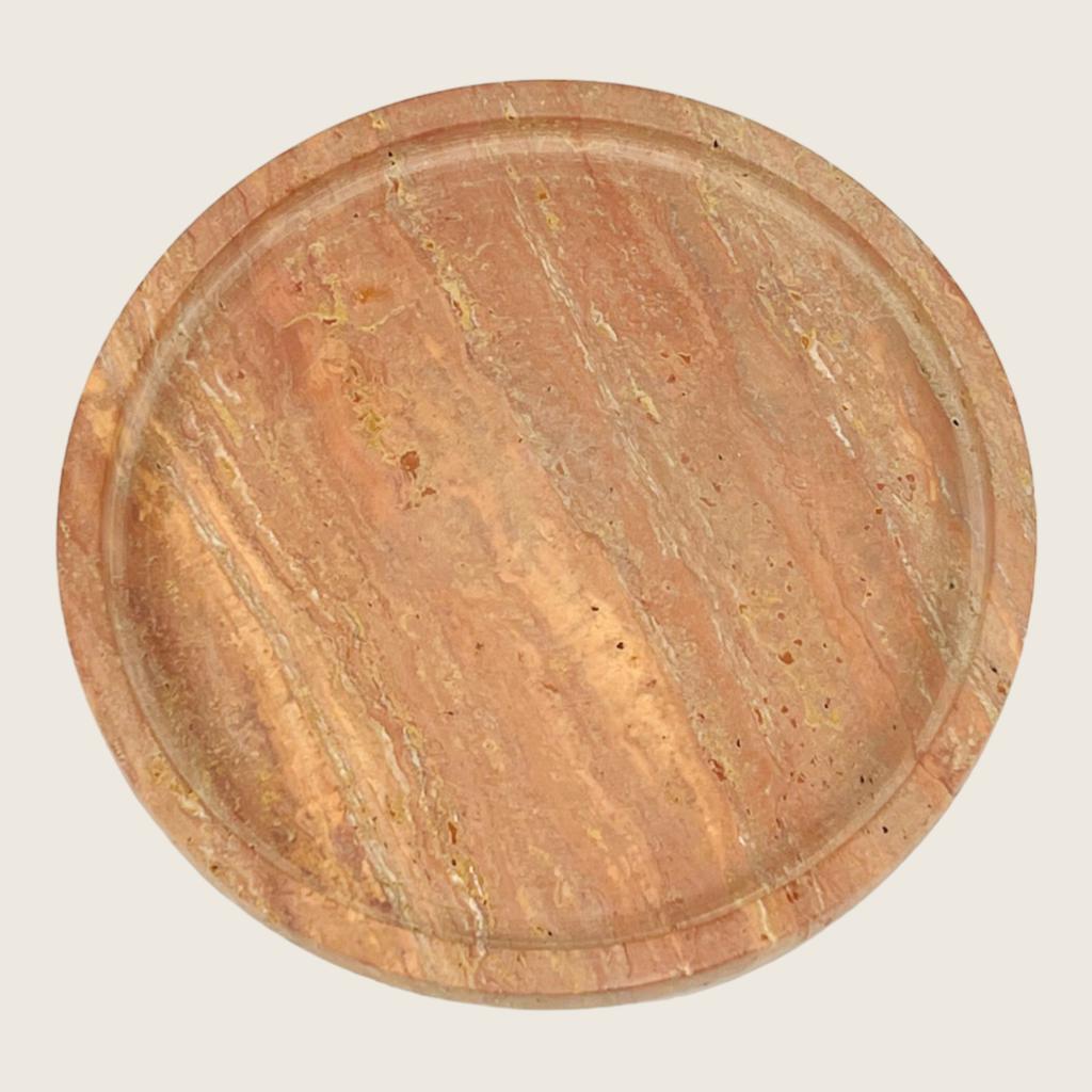 Red Travertine Plate