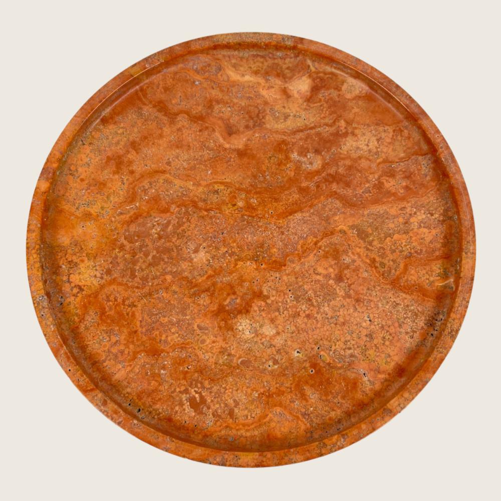 Red Travertine Plate