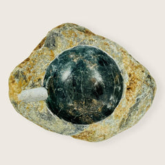 River Stone Dark Sea Green Irregular Ash Tray