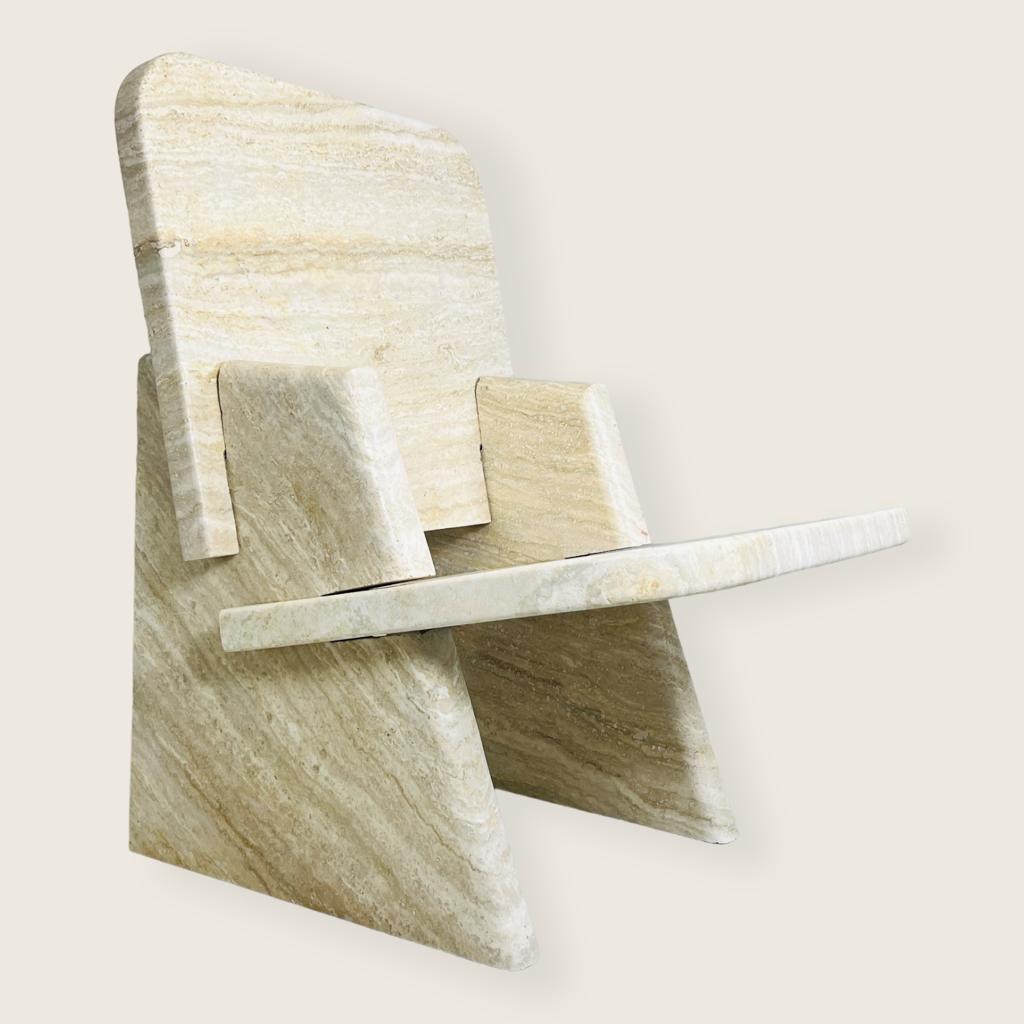 Travertine Throne Chair